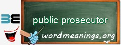 WordMeaning blackboard for public prosecutor